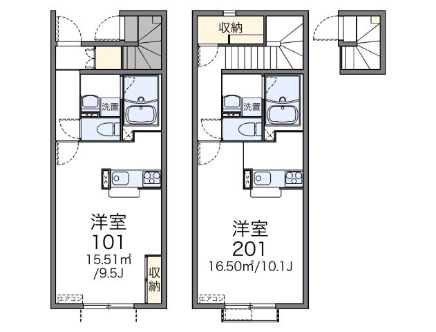 廿日市市宮内のアパートの間取り|画像2