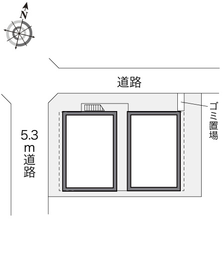 広島市佐伯区楽々園４丁目のアパートの区画図|画像4