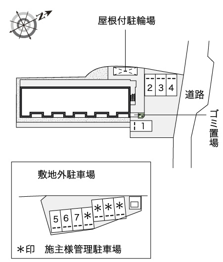 広島市佐伯区千同１丁目のアパートの区画図|画像4