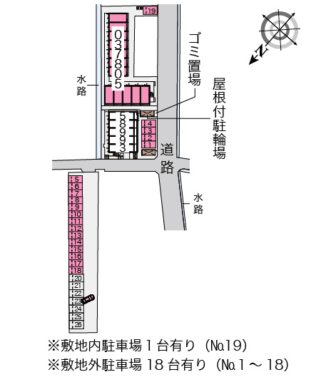大竹市南栄３丁目のアパートの区画図|画像4