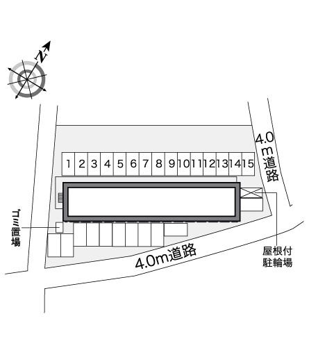 広島市佐伯区利松１丁目のアパートの区画図|画像4
