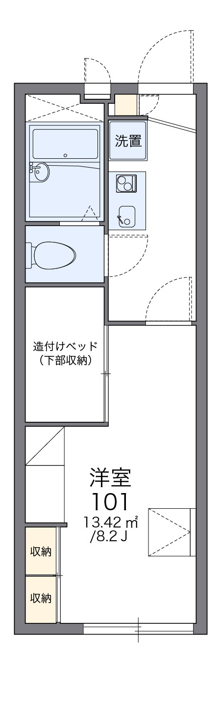 広島市西区己斐中３丁目のアパートの間取り|画像2