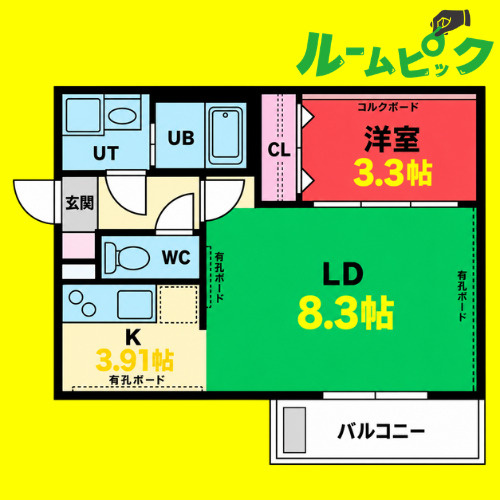 Taste中村公園　名古屋市賃貸　仲介手数料無料の間取り