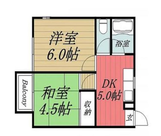 【メゾンちはら】千葉県市原市1棟売りアパート「満室」「利回り9.68％」の間取り