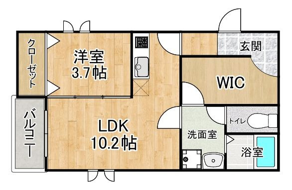 ワードローブ次郎丸の間取り