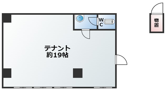 たつみビル3Fテナントの間取り
