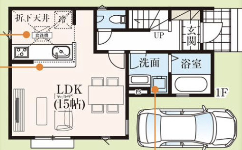 【仲介手数料無料】所沢市　若狭　全１棟　所沢市の新築住宅なら西武ハウジングの間取り