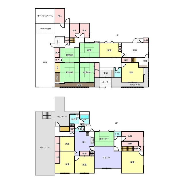 中古戸建　たつの市龍野町大手の間取り