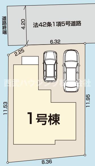 【仲介手数料無料】所沢市牛沼第３期全１棟　所沢市の新築住宅なら西武ハウジングの区画図