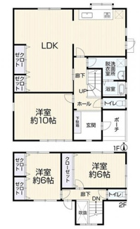 【間取り】 | 大垣市和合新町再生住宅！外壁塗装・水回りすべて新品交換！リフォーム完成5月末予定！家具付き物件！ | 大垣市和合新町再生住宅！外壁塗装・水回りすべて新品交換！リフォーム完成5月末予定！家具付き物件！