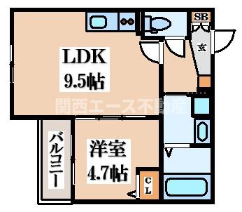 【間取り】 | Louis Apartment長瀬ノール