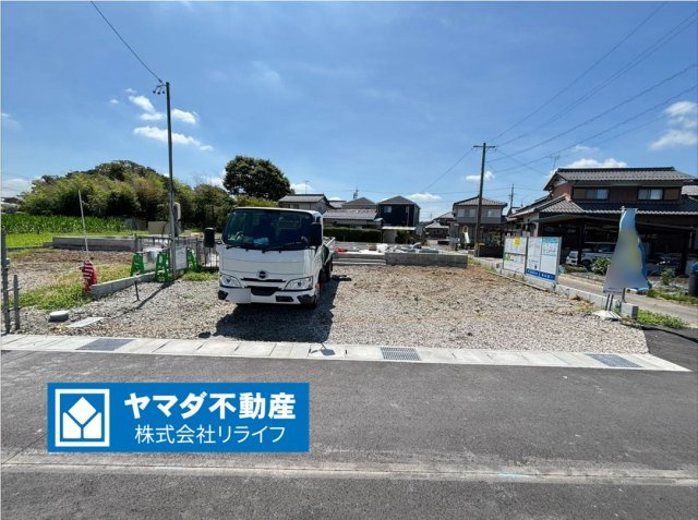 リーブルガーデン　岐阜市尻毛の平屋　全2区画分譲の外観|「現地（2026年7月31日）撮影」		
■外観写真　
■ヤマダ不動産　株式会社リライフ　