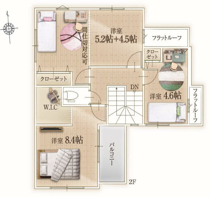 【仲介手数料無料】所沢市東狭山ケ丘９期全１棟　所沢の新築住宅なら西武ハウジングの間取り