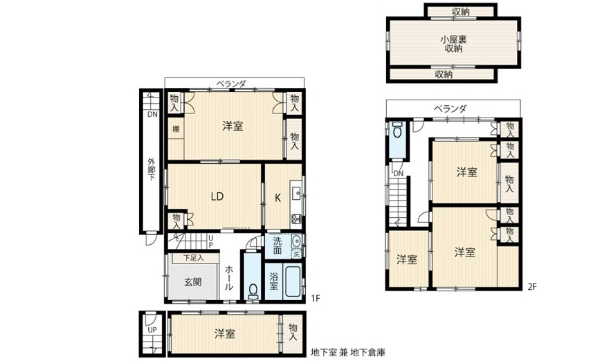 温品6丁目中古戸建の間取り