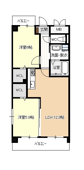 ベルデュールの間取り