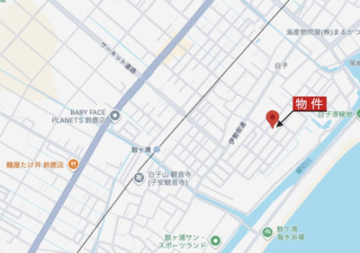 【地図】 | 鈴鹿市白子2丁目《1号棟》 | 広域Map