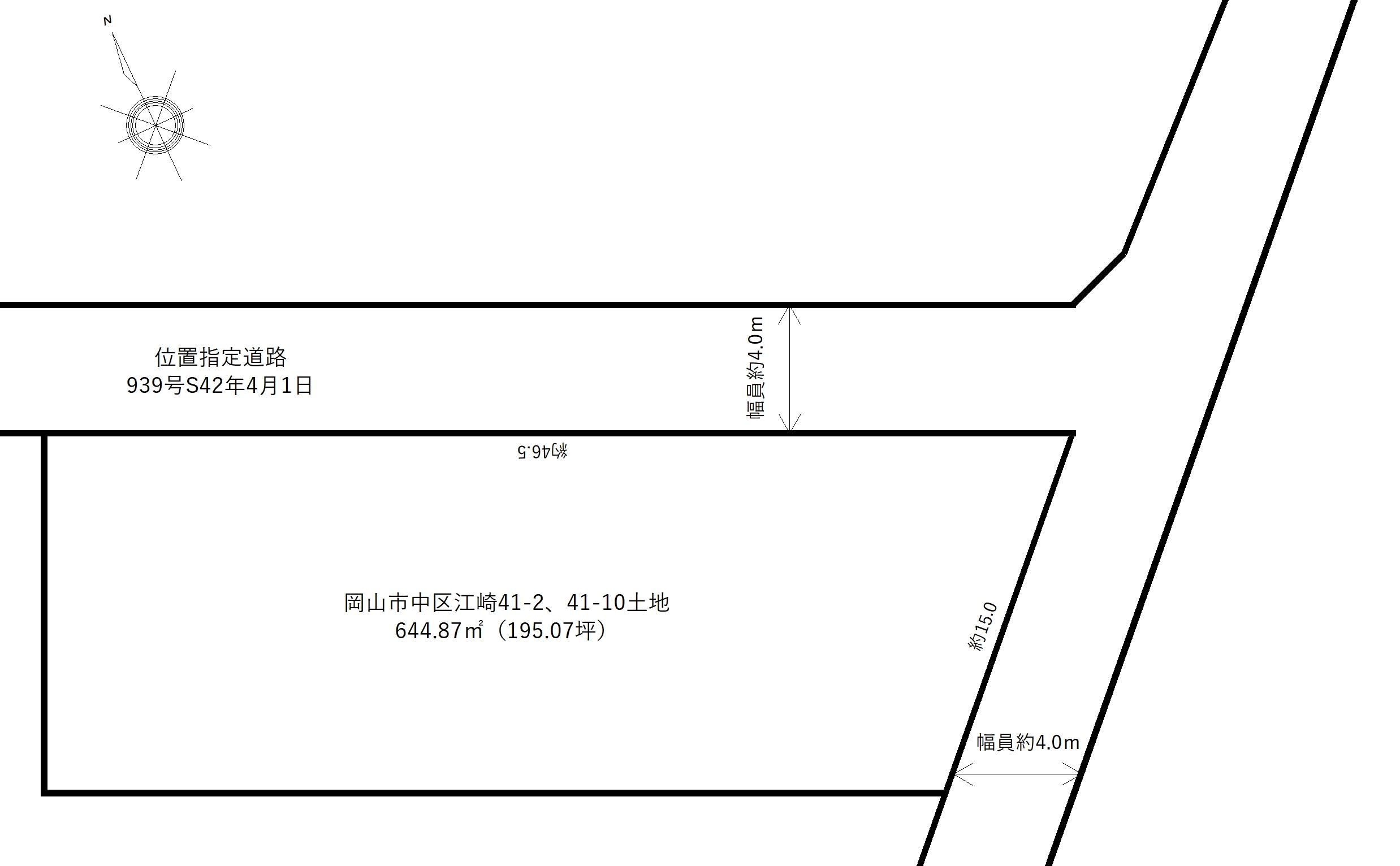 中区江崎　1区画の区画図