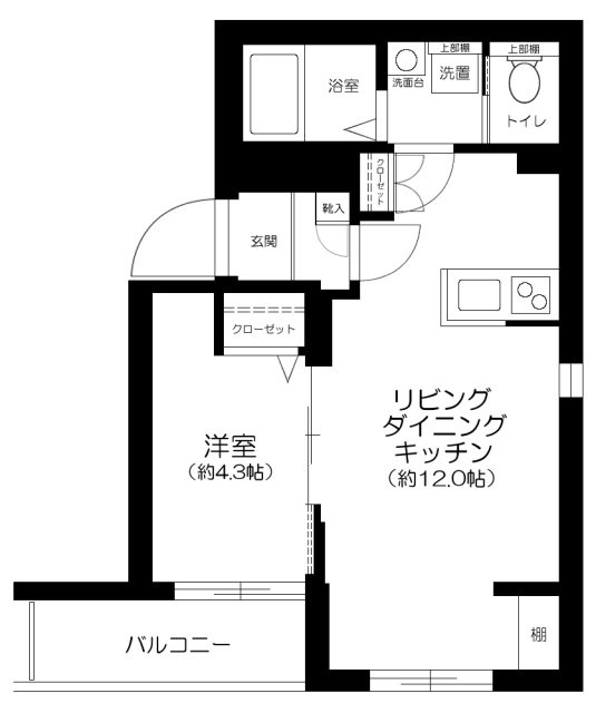 Ｔｈｅ　Ｒｅｓｉｄｅｎｃｅ　Ｎｉｈｏｎｂａｓｈｉの間取り