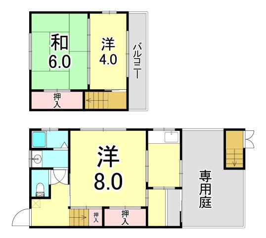 緑が丘１丁目貸家の間取り