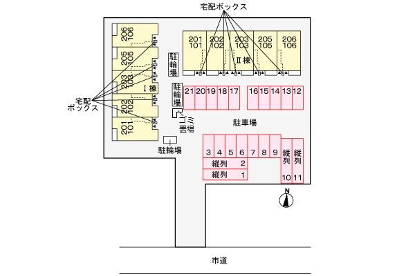 Ｔ－ＴＡＳＨＩＲＯ　Ⅱの駐車場