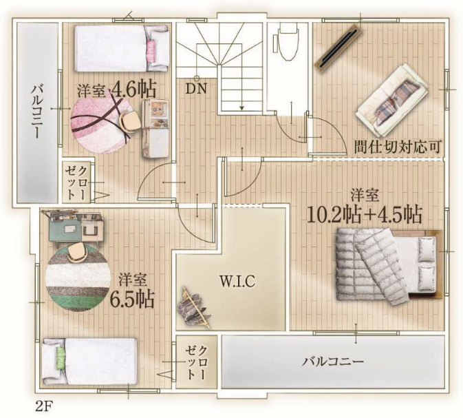 【仲介手数料無料】所沢市下安松２２期全１棟　所沢市の新築住宅なら西武ハウジングの間取り