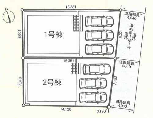 高座郡寒川町小谷第19　新築戸建全2棟　2号棟の区画図