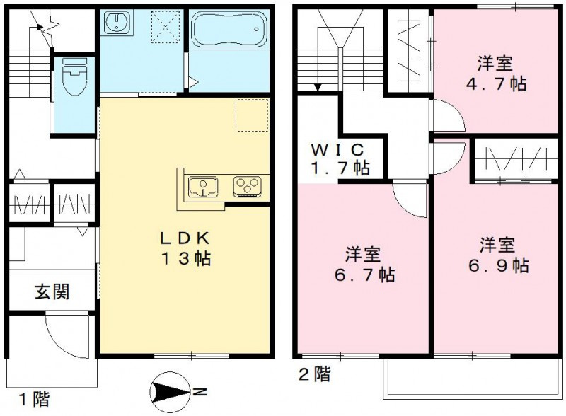 Ｖｉｌｌａ大元駅前の間取り