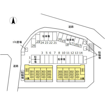 ベルソス高倉 Aの区画図