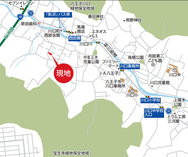 『八王子市新築戸建て』八王子市川口町459-2【仲介手数料無料】　２期の地図|～仲介手数料無料☆八王子ひなた不動産～八王子市川口町　新築戸建て
