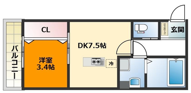 【間取り】 | REGIES近大SouthⅡ