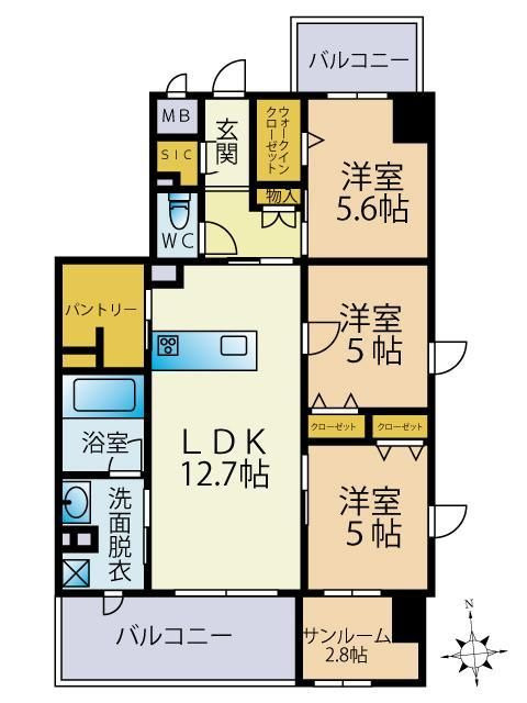 グランタイム都町の間取り