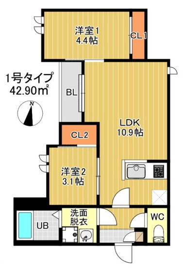 【間取り】 |  Grandtic 水谷 千早　★プライスホームなら仲介手数料が0円です！★