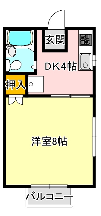 シティ西新D棟 の間取り