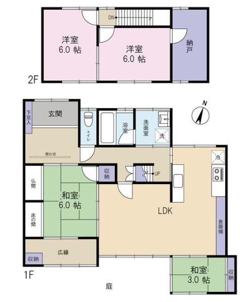 姫路市上大野6丁目　　中古戸建の間取り