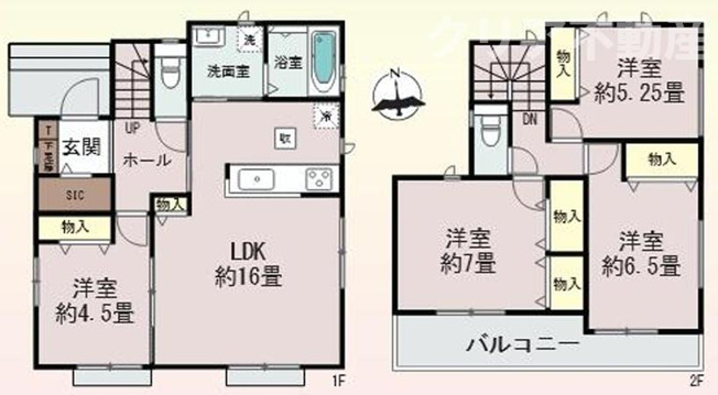 【間取り】 | 高崎市石原町新築　並列3台・都市ガス♪