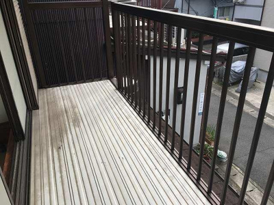 【バルコニー】 | 山科区日ノ岡石塚町　中古テラスハウス