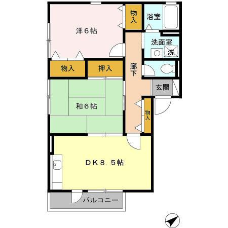 ラ・メール日吉 A棟の間取り