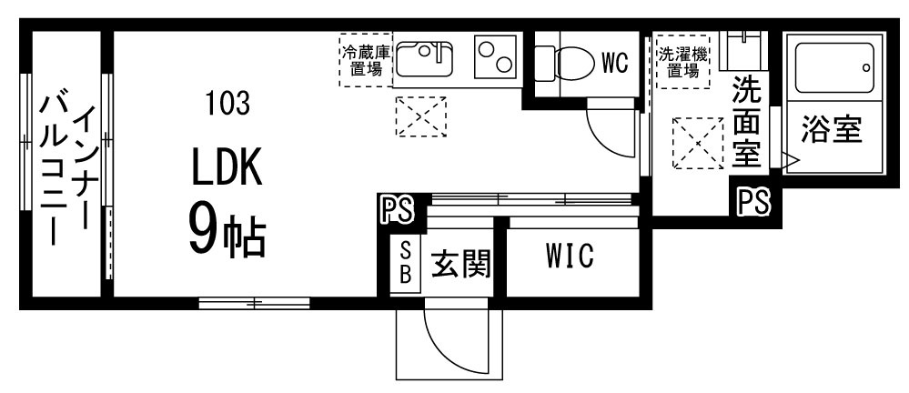ペアレシア泉ヶ丘Ⅷの間取り