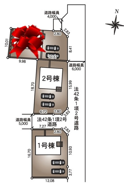 【Cradle garden】小山市横倉 第4-1期 全3棟の区画図|〇新４号国道へのアクセス良好！