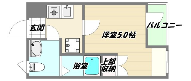 大阪市東淀川区大隅１丁目の賃貸マンションの間取り