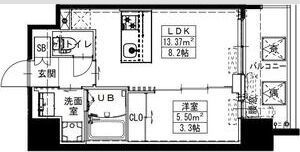S-RESIDENCE難波西alterの間取り