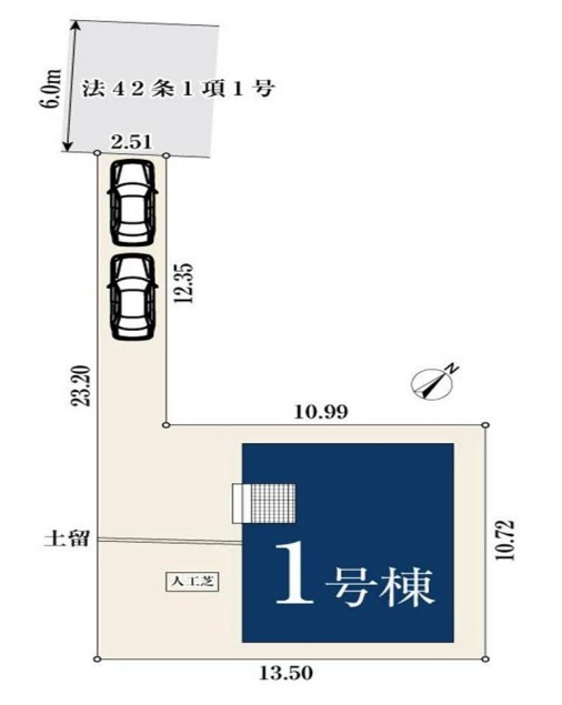 上尾市浅間台418①　新築一戸建ての区画図|1号棟