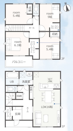 【間取り】 | 沼津市東間門　新築一戸建て　2号棟