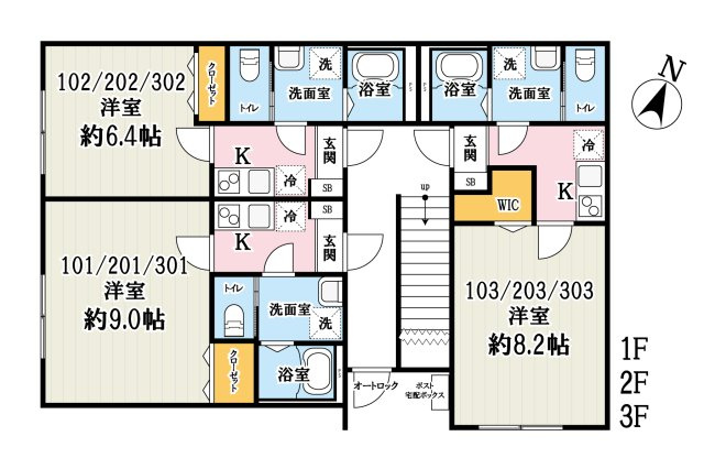 （仮称）キャメル川越稲荷町の間取り