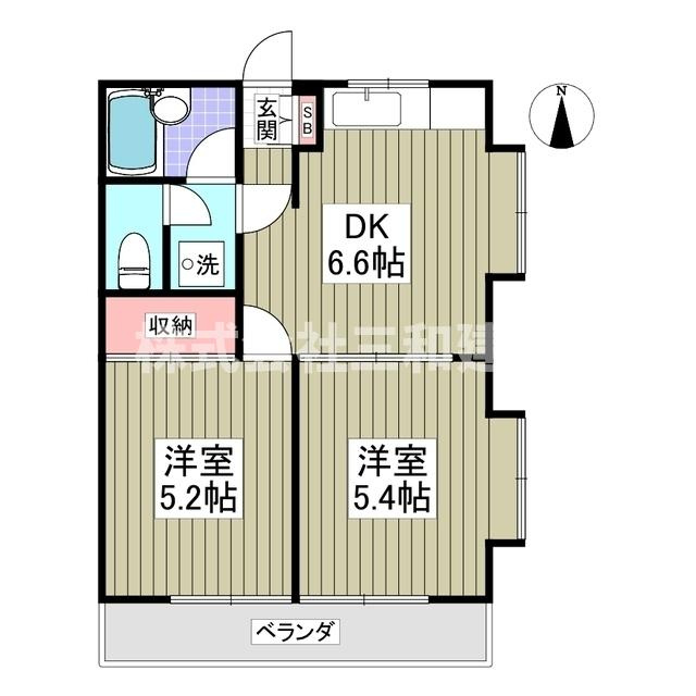 ハイム本丸Ⅱの間取り