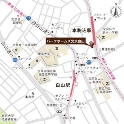 【地図】 | パークホームズ文京白山