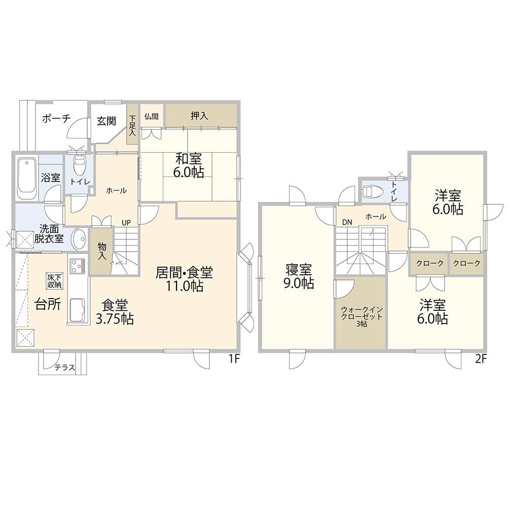 東苗穂8条1丁目　一戸建ての間取り