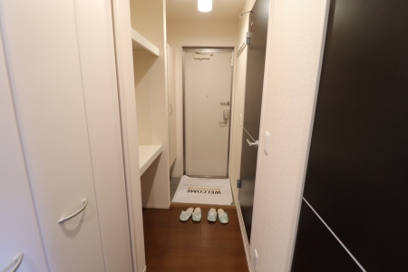 熊本市北区鶴羽田４丁目のアパートの玄関