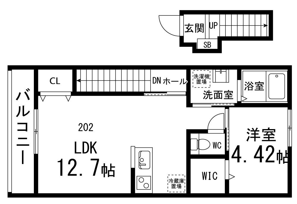 ペアレシア泉ヶ丘Ⅷの間取り