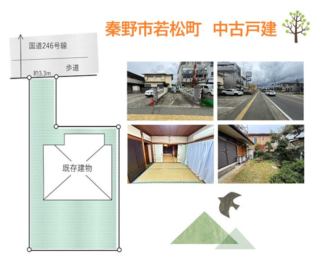 【区画図】 | 居室6帖以上の広々とした室内、大容量の収納も豊富な３LDK♪
土地としてもぜひご検討下さい。